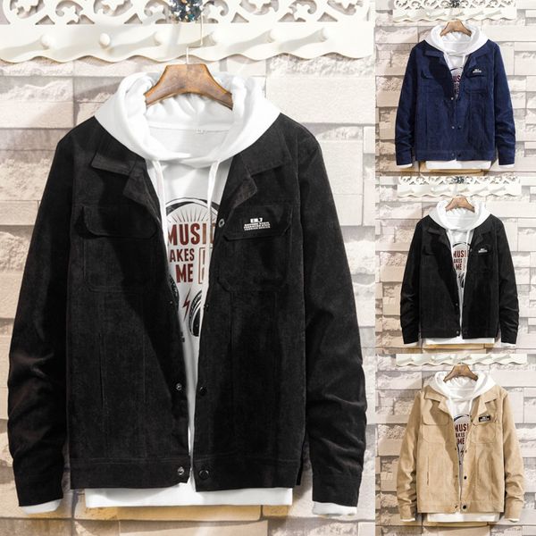 new style for men in autumn winter fashion corduroy pure long sleeve coat conventional solid long sleeve casual men's coats, Black;brown 
new style for men in autumn winter fashion corduroy pure long sleeve coat conventional solid long sleeve casual men's coats, Black;brown