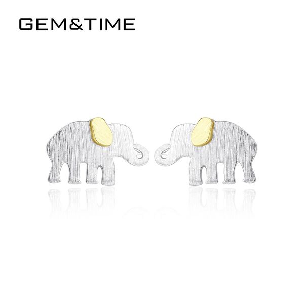 gem&time cute sterling 925 silver brushed elephant stud earrings for women retro animal earrings fine jewelry bijoux se0395, Golden;silver
gem&time cute sterling 925 silver brushed elephant stud earrings for women retro animal earrings fine jewelry bijoux se0395, Golden;silver