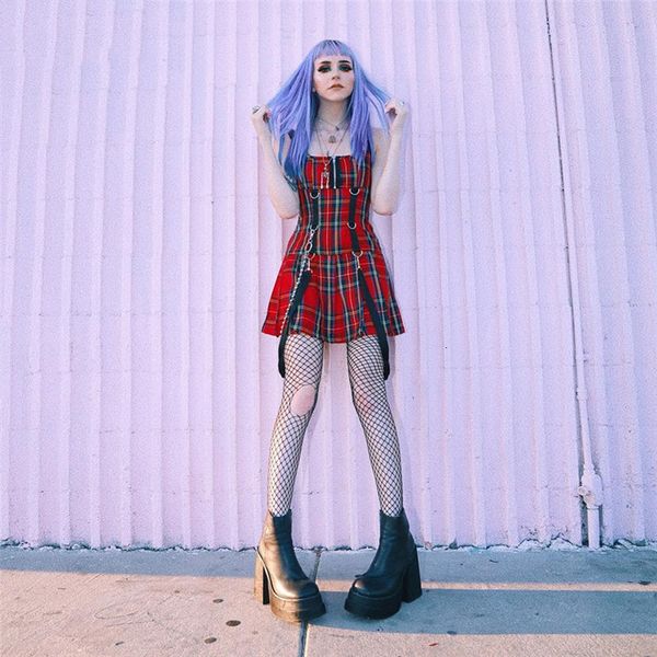 woman dresses womens clothing new women plaid red mini dress gothic style sling sleeveless spring autumn fashion girl wild dress, Black;gray
woman dresses womens clothing new women plaid red mini dress gothic style sling sleeveless spring autumn fashion girl wild dress, Black;gray