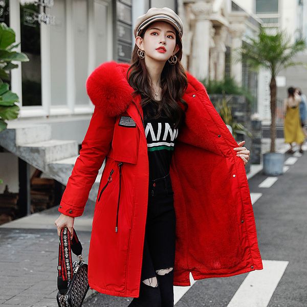 2019 fashion badge design women winter jacket cotton padded warm thicken big fur collar slim long coats parka womens jackets, Black
2019 fashion badge design women winter jacket cotton padded warm thicken big fur collar slim long coats parka womens jackets, Black