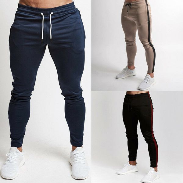 men long casual sport pants gym slim fit trousers running joggers sweatpants male drawstring ankle-length pencil pants, Black;blue
men long casual sport pants gym slim fit trousers running joggers sweatpants male drawstring ankle-length pencil pants, Black;blue