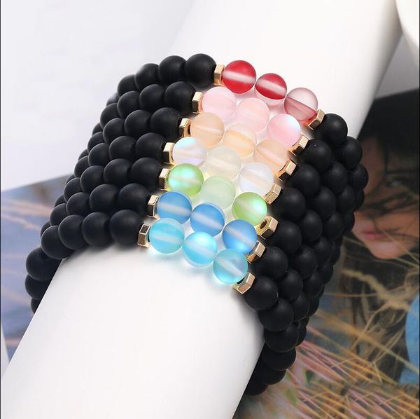 8mm polish frosted crystal glass flash stone bead bracelet for women men black matte imitation agate beads bracelet fashion jewelry
8mm polish frosted crystal glass flash stone bead bracelet for women men black matte imitation agate beads bracelet fashion jewelry