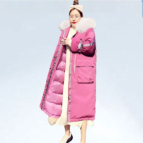 winter hooded jacket women long down cotton jacket female loose oversize winter warm coat large fur collar thick overcoat parkas, Black
winter hooded jacket women long down cotton jacket female loose oversize winter warm coat large fur collar thick overcoat parkas, Black