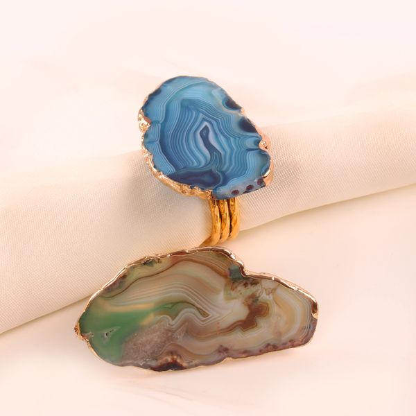 agate napkin rings - natural 
agate napkin rings - natural