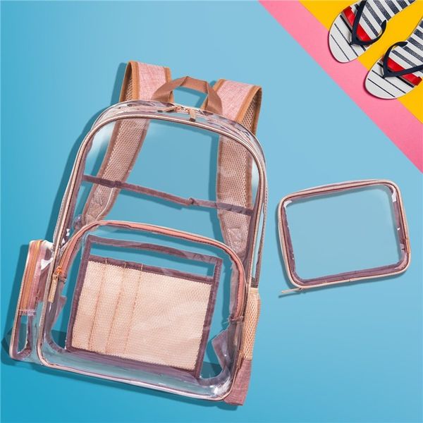 2020 new fashion backpack pvc waterproof design transparent bag jelly bag female
2020 new fashion backpack pvc waterproof design transparent bag jelly bag female