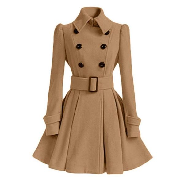 autumn winter women woolen coat fashion vintage double breasted slim outerwear with belt elegant long warm overcoat female, Black
autumn winter women woolen coat fashion vintage double breasted slim outerwear with belt elegant long warm overcoat female, Black