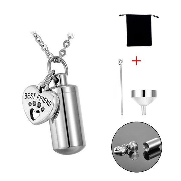 cremation jewelry pet dog paw pendant memorial keepsake ashes urn pendant silver cylinder necklace with funnel
cremation jewelry pet dog paw pendant memorial keepsake ashes urn pendant silver cylinder necklace with funnel
