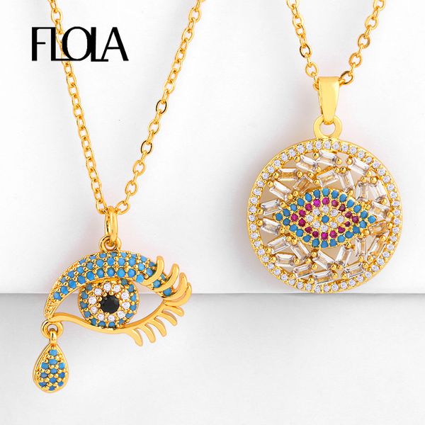 flola cubic zirconia evil eye necklace gold for women turkish eye cz necklace rainbow zircon copper long collares d ojito nkep61, Silver
flola cubic zirconia evil eye necklace gold for women turkish eye cz necklace rainbow zircon copper long collares d ojito nkep61, Silver