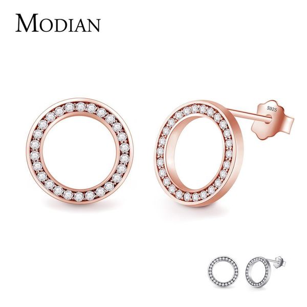 modian 2020 solid 925 sterling silver rose gold color circle 3a zircon crystal fashion stud earrings for women wedding jewelry, Golden
modian 2020 solid 925 sterling silver rose gold color circle 3a zircon crystal fashion stud earrings for women wedding jewelry, Golden