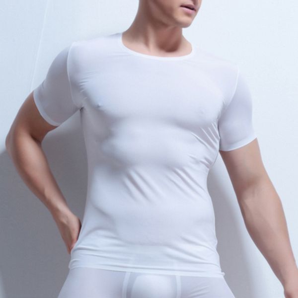 men slim tight t-shirts compression tee fitness o-neck solid short sleeve ice silk t shirt superthin sleep undershirt, White;black
men slim tight t-shirts compression tee fitness o-neck solid short sleeve ice silk t shirt superthin sleep undershirt, White;black