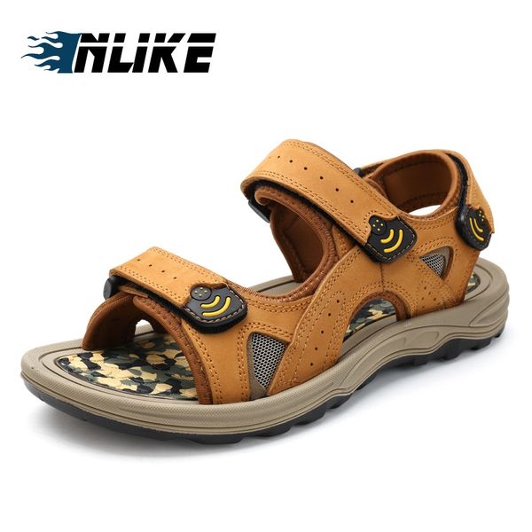 men sandals 2019 summer genuine leather fashion classics casual men slipper sandals, Black
men sandals 2019 summer genuine leather fashion classics casual men slipper sandals, Black