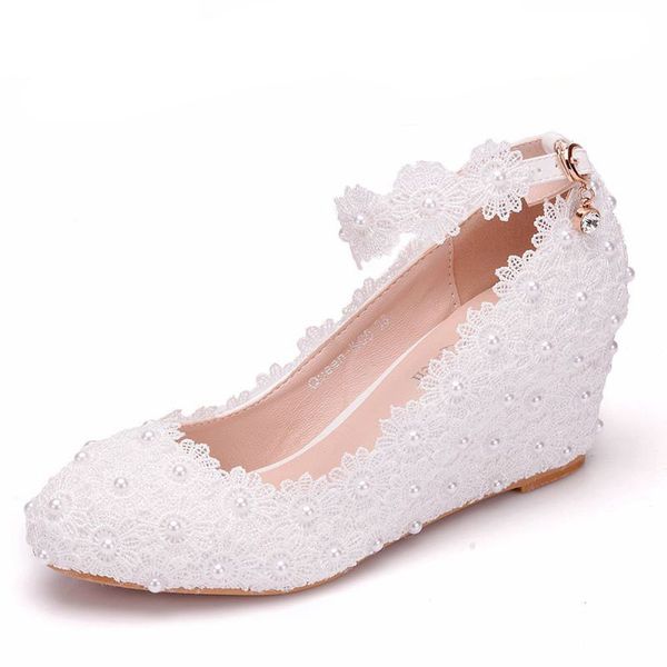 white flower wedding shoes lace pearl high heels sweet bride dress shoes beading wedges shoes 5cm women pumps, Black
white flower wedding shoes lace pearl high heels sweet bride dress shoes beading wedges shoes 5cm women pumps, Black