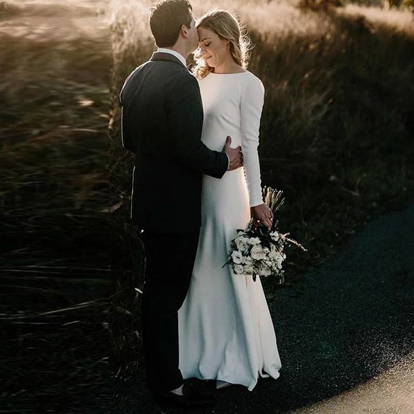 boho wedding dresses mermaid spandex long sleeve deep low v backless floor length bohemian bridal gowns vestido de noiva, White
boho wedding dresses mermaid spandex long sleeve deep low v backless floor length bohemian bridal gowns vestido de noiva, White