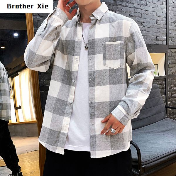 men's casual shirts plaid shirt fashion hit color cotton man streetwear society dress loose long-sleeved -5xl, White;black
men's casual shirts plaid shirt fashion hit color cotton man streetwear society dress loose long-sleeved -5xl, White;black