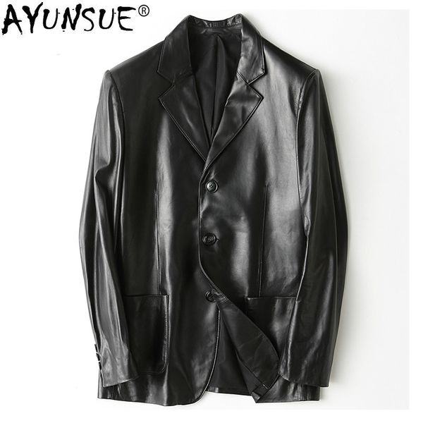 ayunsue real sheepskin coat for men spring genuine leather jacket men autumn overcoat blazer leather jackets coats male kj1444, Black
ayunsue real sheepskin coat for men spring genuine leather jacket men autumn overcoat blazer leather jackets coats male kj1444, Black