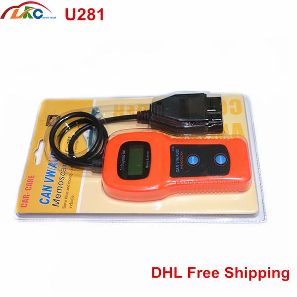 10pcs/lot dhl u281 car fault code reader can bus obdii engine code reader 16 pin obdii socket car diagnostic tools ing
10pcs/lot dhl u281 car fault code reader can bus obdii engine code reader 16 pin obdii socket car diagnostic tools ing