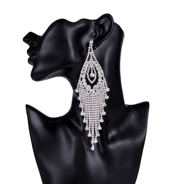 shevalues women wedding glistening ab rhinestone long tassel drop earrings bridal hollow hanging earring jewelry brincos, Golden
shevalues women wedding glistening ab rhinestone long tassel drop earrings bridal hollow hanging earring jewelry brincos, Golden