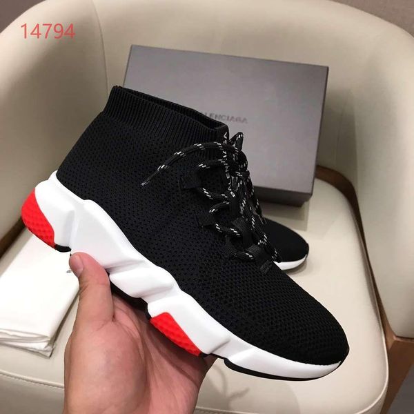 luxury shoes breathable stretch socks shoes men women casual lace-up sneakers flat sports socks boot black color with red white sole
luxury shoes breathable stretch socks shoes men women casual lace-up sneakers flat sports socks boot black color with red white sole