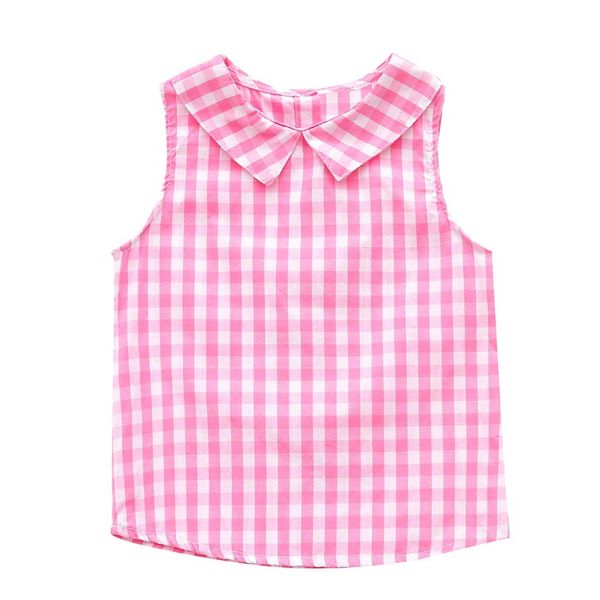 children girls t-shirt baby kids o-neck sleeveless plaid print vest tops girls clothes boys t shirt summer cotton newborn, Blue
children girls t-shirt baby kids o-neck sleeveless plaid print vest tops girls clothes boys t shirt summer cotton newborn, Blue