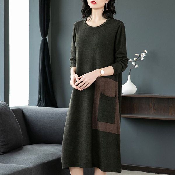 2019 autumn winter women oversize loose soft cashmere knitted sweater dress female patchwork jumper tricot pullover dress k84, White;black
2019 autumn winter women oversize loose soft cashmere knitted sweater dress female patchwork jumper tricot pullover dress k84, White;black