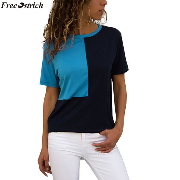 ostrich korean style t shirt women t-shirt long color splice short sleeves female o neck casual basic summer 2019, White
ostrich korean style t shirt women t-shirt long color splice short sleeves female o neck casual basic summer 2019, White