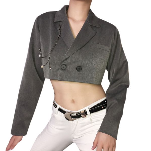2019 autumn casual suit coat jackets fashion women short notched black gray full sleeve suit blouse ladies office coat e55, Black;brown
2019 autumn casual suit coat jackets fashion women short notched black gray full sleeve suit blouse ladies office coat e55, Black;brown