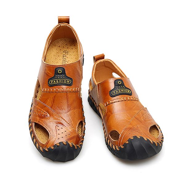 misalwa 38-48 handmade sewing glue-men casual leather shoes summer male sandals father elder senior soft footwear outdoor, Black
misalwa 38-48 handmade sewing glue-men casual leather shoes summer male sandals father elder senior soft footwear outdoor, Black