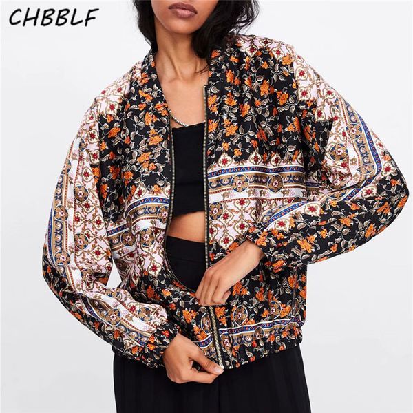 chbblf women floral print jacket zipper long sleeve coat female casual outerwear v collar chic c9663, Black;brown
chbblf women floral print jacket zipper long sleeve coat female casual outerwear v collar chic c9663, Black;brown