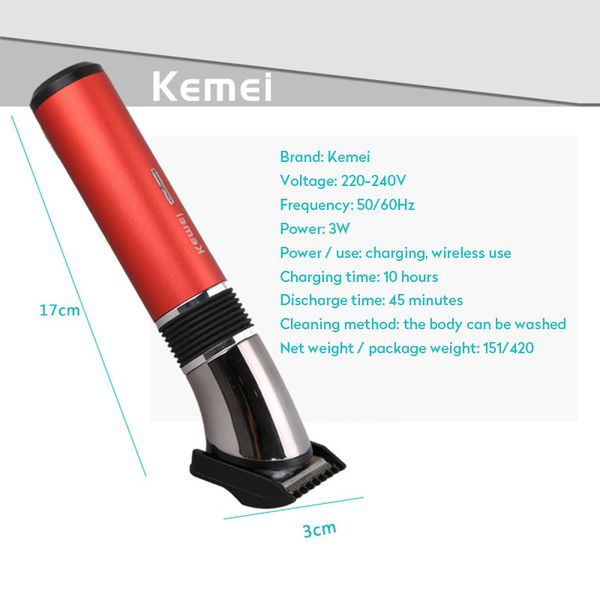 kemei 610 original electric washable hair clipper professsional ear hair clippers razor for man km-610
kemei 610 original electric washable hair clipper professsional ear hair clippers razor for man km-610