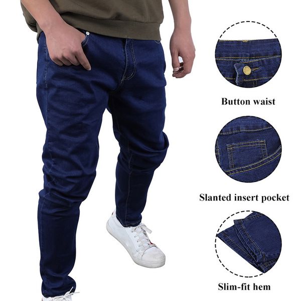 fashion 2019 jean homme streetwear men slim jeans pants casual hip hop men straight denim pants mens solid pencil jeans trouser, Blue
fashion 2019 jean homme streetwear men slim jeans pants casual hip hop men straight denim pants mens solid pencil jeans trouser, Blue