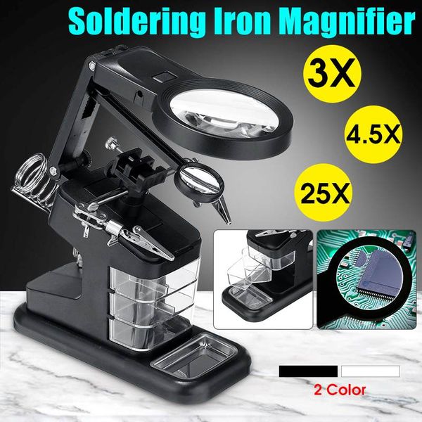 durable soldering iron station stand welding magnifying glass clip clamp 3 hand helping deskmagnifier soldering repair tool
durable soldering iron station stand welding magnifying glass clip clamp 3 hand helping deskmagnifier soldering repair tool