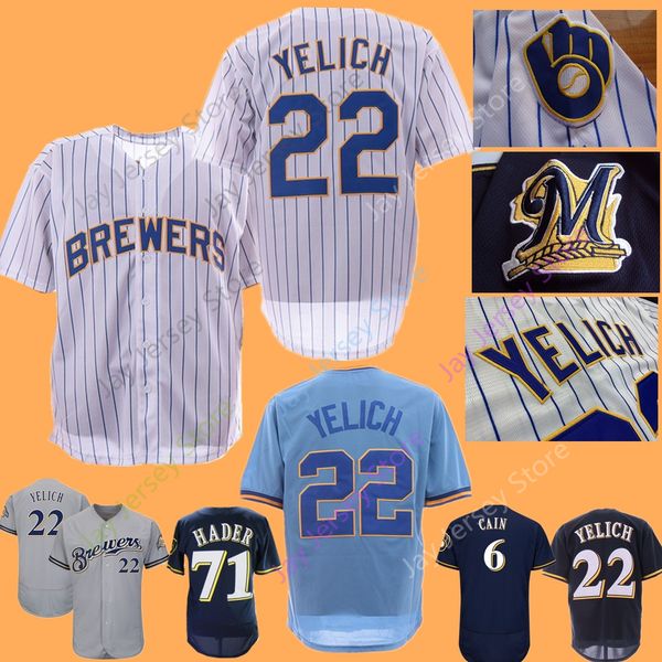Brewer chri tian yelich jer ey ba eball milwaukee jer ey lorenzo cain eric thame men women youth home away white pin tripe blue pullover
Brewer chri tian yelich jer ey ba eball milwaukee jer ey lorenzo cain eric thame men women youth home away white pin tripe blue pullover