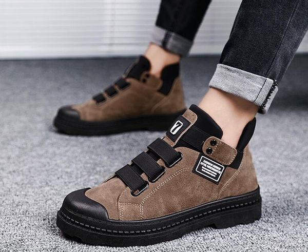 men's suede martin boots platform shoes ankle boot velvet warm cotton shoes work & safety boot flats, Black
men's suede martin boots platform shoes ankle boot velvet warm cotton shoes work & safety boot flats, Black