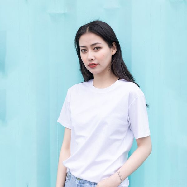 20 loose simple round collar t-shirt slim solid color double mercerized cotton t-shirt mercerized cotton women's short sleeves, White
20 loose simple round collar t-shirt slim solid color double mercerized cotton t-shirt mercerized cotton women's short sleeves, White