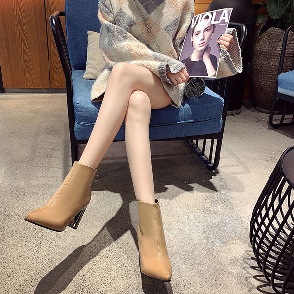 women office ankle boots 9 cm high heel pu leather short boots women fashion metal heel winter ladies shoes black brown
women office ankle boots 9 cm high heel pu leather short boots women fashion metal heel winter ladies shoes black brown