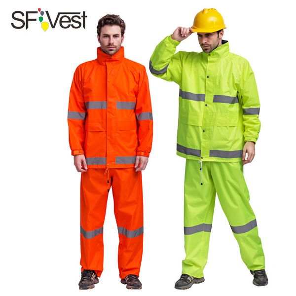 2 pcs jacket pants high visibility reflective safety raincoat waterproof jacket+pants rainsuit set fluorescent yellow/orange, Tan;black
2 pcs jacket pants high visibility reflective safety raincoat waterproof jacket+pants rainsuit set fluorescent yellow/orange, Tan;black