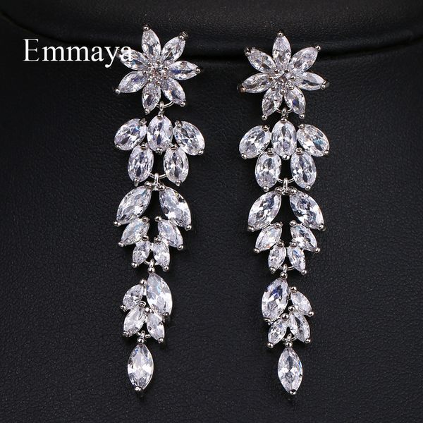 emmaya fashion female crystal leaf drop earrings 3 colors zircon earrings boho wedding jewelry long dangle earrings, Golden
emmaya fashion female crystal leaf drop earrings 3 colors zircon earrings boho wedding jewelry long dangle earrings, Golden