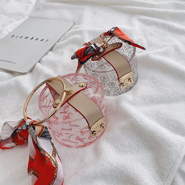 uiozk 2020 fashionable cute transparent circular silk scarf portable box bag bags and suitcases silk scarf bags female printing lock bucket
uiozk 2020 fashionable cute transparent circular silk scarf portable box bag bags and suitcases silk scarf bags female printing lock bucket