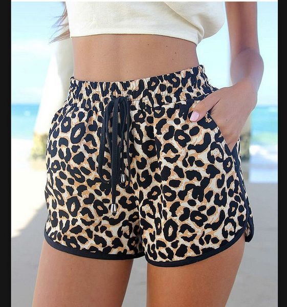 

aprilgrass бренд дизайнер новое лето горячие шорты леопард зашнуровать высокая талия эластичный хлопок короткие женщины пляж повседневные шо, White;black