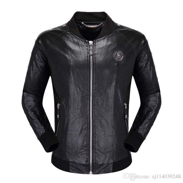 2019 men locomotive coat leisure leather jackets zipper casual winter fashion jacket animal embroidery outerwear men's clothing 202, Black
2019 men locomotive coat leisure leather jackets zipper casual winter fashion jacket animal embroidery outerwear men's clothing 202, Black