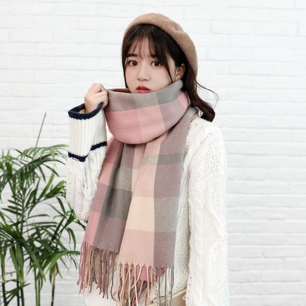 japanese small fresh plaid scarves korean female winter long section of wild soft sister student literary shawl winter scarf, Blue;gray
japanese small fresh plaid scarves korean female winter long section of wild soft sister student literary shawl winter scarf, Blue;gray