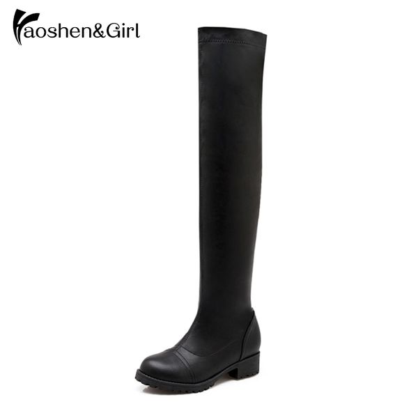 haoshen&girl women over knee boots ladies long boots round head riding boot party high black white women size 34-43
haoshen&girl women over knee boots ladies long boots round head riding boot party high black white women size 34-43