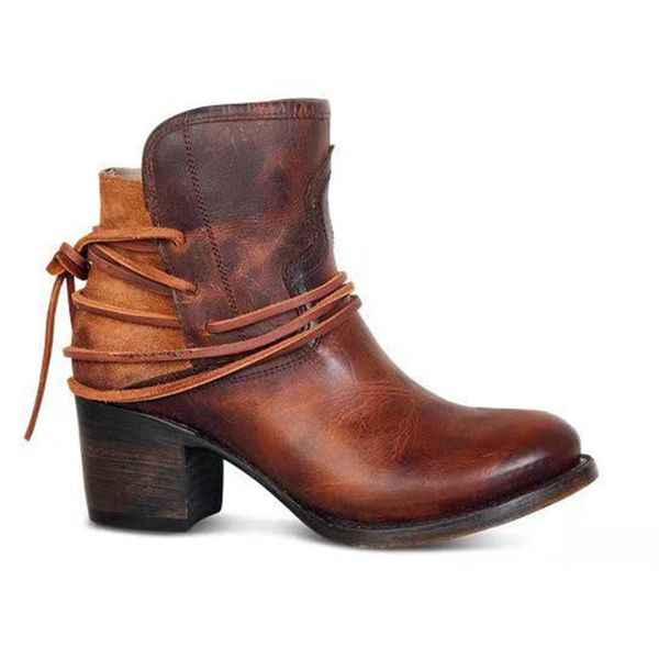 winter new style western style round-toe low square heel tie-back short large size shoes women's shoes ji che xie women's, Black
winter new style western style round-toe low square heel tie-back short large size shoes women's shoes ji che xie women's, Black