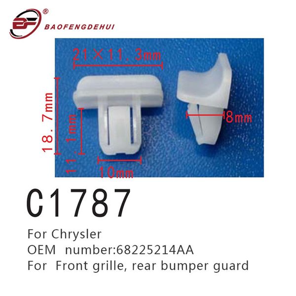 fasteners front grille buckle for 68225214 rear bumper guard screws positioning
fasteners front grille buckle for 68225214 rear bumper guard screws positioning