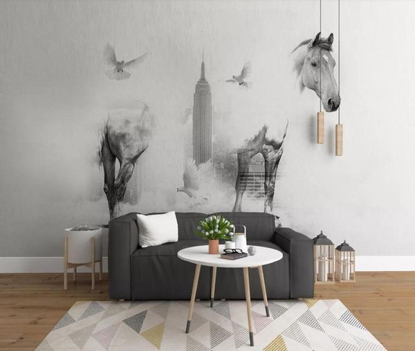 modern abstract horse wallpaper creative wall mural for bedroom living room tv background animal wall paper rolls custom
modern abstract horse wallpaper creative wall mural for bedroom living room tv background animal wall paper rolls custom