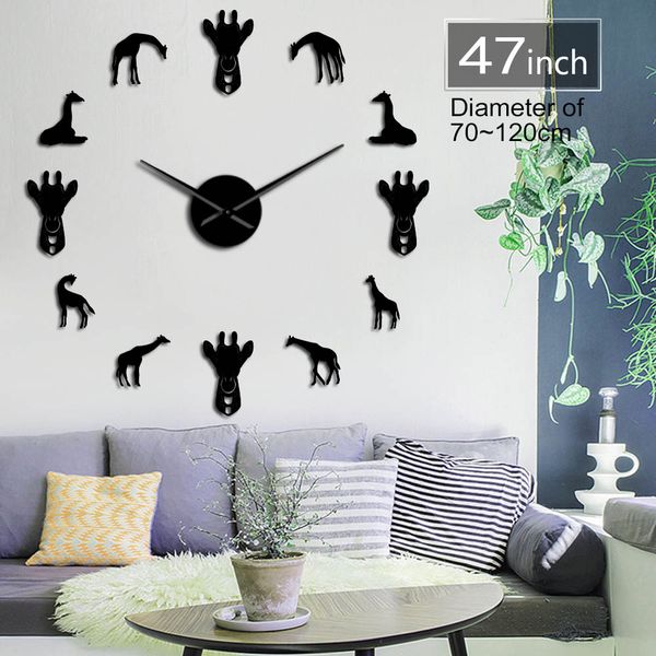 deer giraffe animals silhouette wall stickers deer face diy wall art large clock wildlife animal giant decor clock
deer giraffe animals silhouette wall stickers deer face diy wall art large clock wildlife animal giant decor clock