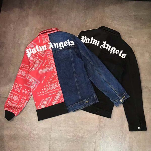 2020ss spring and autumn new palm 20ss angels men's casual split bandana jacket printed denim stitching jacket, Black;brown
2020ss spring and autumn new palm 20ss angels men's casual split bandana jacket printed denim stitching jacket, Black;brown
