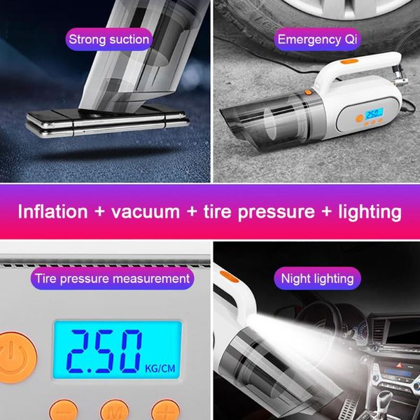 portable car air compressor 4 in 1 auto vacuum cleaner digital tire pressure gauge led lighting automotive inflator pump 4in1
portable car air compressor 4 in 1 auto vacuum cleaner digital tire pressure gauge led lighting automotive inflator pump 4in1