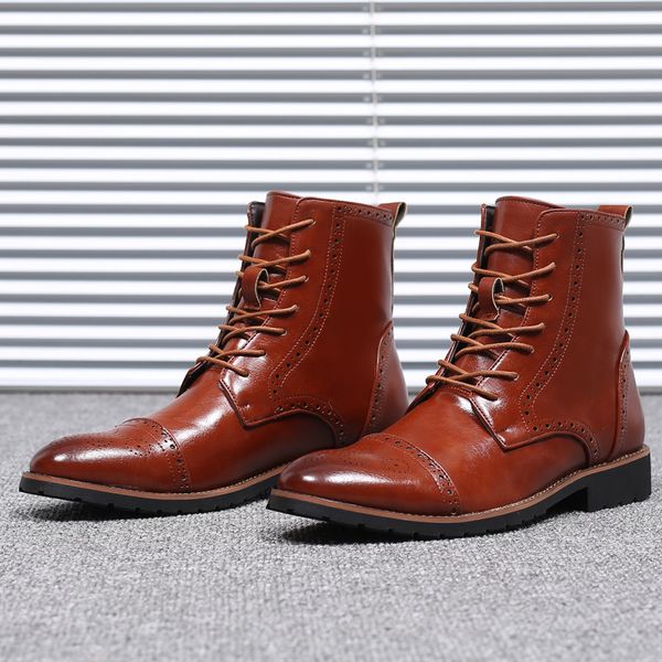 cimim brand business fashion bullock men's boots italy winter casual boots new men luxury high help leather shoes, Black
cimim brand business fashion bullock men's boots italy winter casual boots new men luxury high help leather shoes, Black