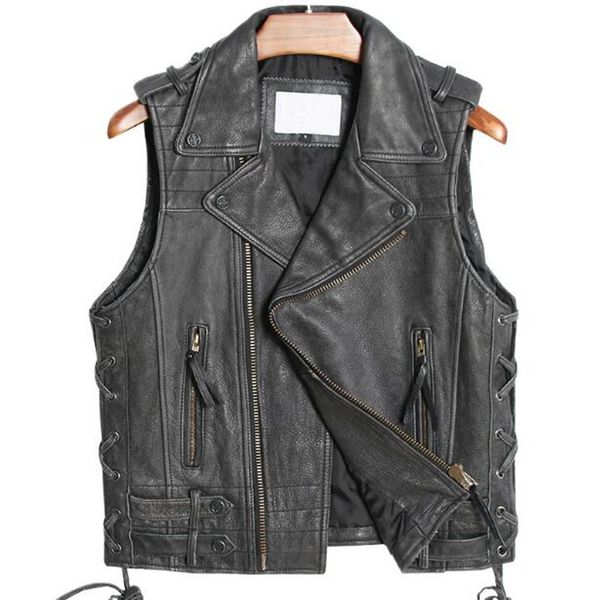 genuine leather vest men motorcycle rider motor male real cowhide leather vest slim brand jacket brand waistcoat, Black;white
genuine leather vest men motorcycle rider motor male real cowhide leather vest slim brand jacket brand waistcoat, Black;white